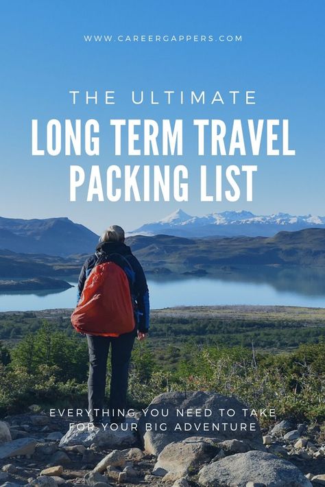 The perfect long term travel packing list [updated 2020] - Career Gappers Long Term Travel Packing, Essentials For Men, Travel Packing List, Round The World Trip, Travel Careers, World Trip, Long Term Travel, Trip Outfits, Hiking Jacket