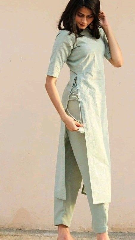 #suit #fashion #designersuits #cottonsuit #suitsforwomen #pinterest #pinterestinspired Long Net Kurti Designs, Kurti Modern Style, Idea For Kurti Design, Kurta For Women Designer, Cotton Kurta Plazo Design, Dress Material Pant Designs, Different Kurti Designs Latest, Simple And Elegant Kurti Designs, Saree To Kurta Design