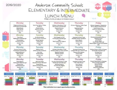 Monthly Lunch Menus – Lunch Menu – Eastside Elementary School School Menus Lunch Ideas, School Lunch Calendar, Kids Lunch Menu Ideas, Cafeteria Menus School Lunch, Cafeteria Menu Ideas School Lunch, School Lunch Menu Ideas, School Lunch Menu Calendar, Cacfp Lunch Ideas, Daycare Lunch Menu Ideas