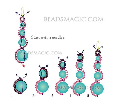 Earring Design Ideas, Free Beading Patterns, Earrings Handmade Beaded, Beads Magic, Anting Manik, Moon Beads, Earrings With Beads, Beaded Earrings Tutorials, Beaded Earrings Diy