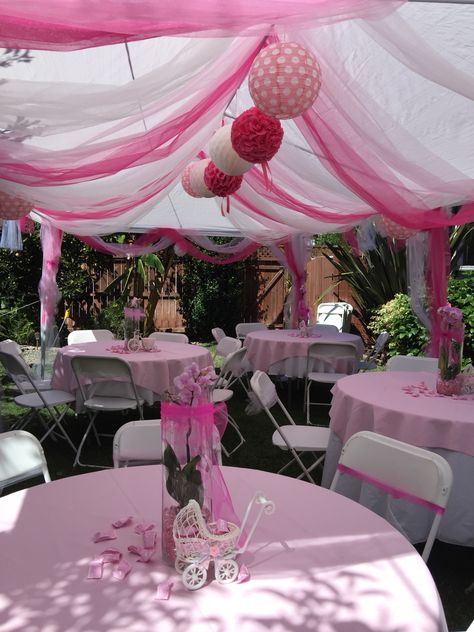 Tent decoration for my baby shower Outside Tent Decorations, Tent Party Decorations, Party Tent Decorations, Tent Baby Shower, Decorations For Baby Shower, Modern Baby Shower Games, Funny Baby Shower Games, Decoration Evenementielle, Shower Tent