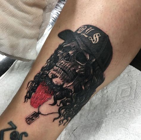 Tattoo by Brian Pittman. Dimebag Darrell Guitar, Heavy Metal Tattoo, Traditional Viking Tattoos, Metallica Tattoo, Dimebag Darrel, Rex Brown, Vinnie Paul, Evil Skull Tattoo, Phil Anselmo