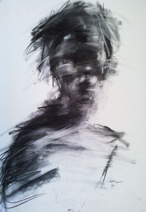 "Expressionism portraits" on Behance Drawings With Charcoal, Expressionism Drawing, Chalk On Paper, Messy Art, Art Charcoal, Drawing Simple, Charcoal Art, Abstract Geometric Art, Expressionist Painting