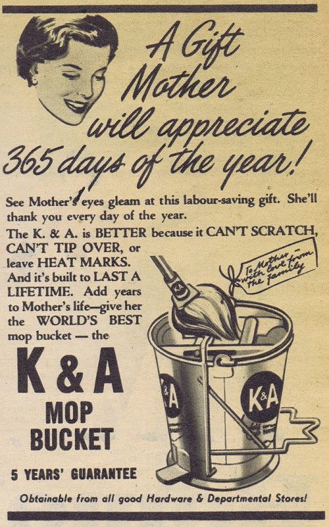 ~ K & A Mop Bucket, 1954 “Add years to Mother’s life - give her the WORLD’S BEST mop bucket” Vintage Ads Unbelievable, Retro Advertisements, Funny Vintage Ads, Mop Bucket, Funny Ads, Serge Gainsbourg, Old Advertisements, Retro Advertising, Retro Ads