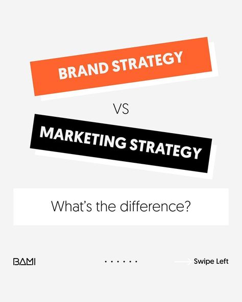 Bami | Brand Strategist on Instagram: “Brand strategy vs Marketing strategy What’s the difference? Be sure to watch this post to the end! . . . . . . #entrepreneursofinstagram…” Brand Vs Marketing, Branding Vs Marketing, Branding 101, Instagram Brand, Social Media Expert, Brand Strategist, Business Systems, Brand Management, Digital Strategy