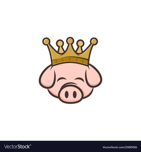 Pig King, Pork Bacon, Png Images, Art Inspo, Bacon, Vector Images, Vector Free, Illustrator, Royalty Free