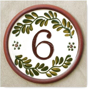 Hand painted house number. Clay House Number Ideas, Ceramic House Number Plaque, Hand Painted House Numbers, House Number Ceramic, Painted House Numbers, House Number Ideas, House Number Plates, Ceramic House Numbers, Painted House