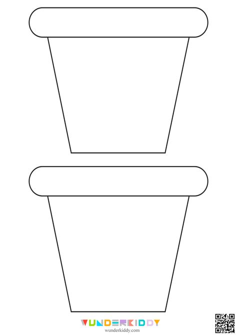 Spring flower pot cut out templates are used to create greeting cards for Mother’s Day or other spring events. Handicraft work suits very well for kindergarten lessons or creative activity with children at home. Handiwork develops creativity, imagination and fine motor skills of children. Print templates set to create flower pots of different forms and sizes. Cut out templates and choose flowers and leaves in suitable size. You can color handicraft items by yourself or print templates on color p Flowerpot Template Printable, Spring Flower Template Free Printables, Plant Pot Template Free Printable, Printable Flower Pot Template, Printable Vase Template, Flower Pot Outline, Build A Flower Craft, Flower Stem Template Free Printable, Paper Flower Pot Craft