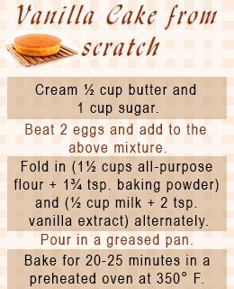 Cake Recipes from Scratch. Super easy and super delish! Vanilla Cake From Scratch, Recipes From Scratch, Cake From Scratch, Cake Recipes From Scratch, Vanilla Cake Recipe, Dessert Dips, Recipe From Scratch, Yummy Sweets, How Sweet Eats