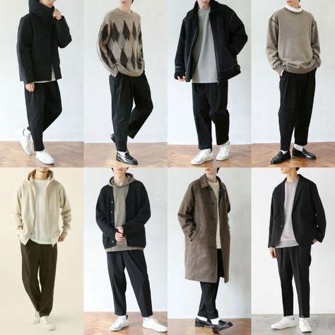 Winter Fashion Outfits Man, Men Casual Streetwear, Street Casual Outfits Men, Simple Man Style, Mens Fashion Casual Outfits Street Style, Smart Casual Men Outfit, Street Fashion Men, Korean Street Fashion Men, Guys Fashion Casual