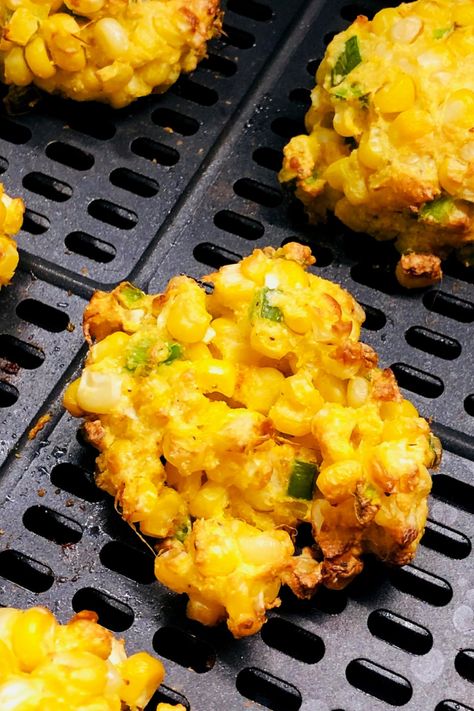 Jalapeno Fritters, Nuggets In Air Fryer, Corn Nuggets Recipe, Corn Nuggets, Air Fryer Corn, Recipe Air Fryer, Corn Fritter Recipes, Spicy Corn, Recipe Gluten Free