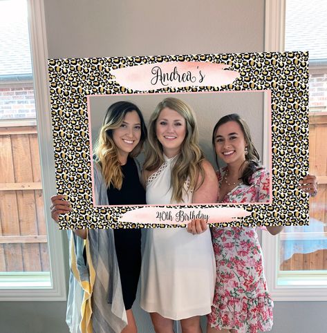 Photo Booth Anniversaire, Cadre Photo Booth, Bachelorette Party Photo Booth, Boho Bridal Shower Decorations, Leopard Photo, Photo Prop Frame, Cheetah Birthday, Bachelorette Party Photo, Bridal Shower Photo Prop