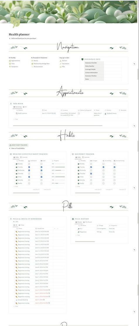 habit tracker for notion Healthy Habit Tracker, Meal Template, Notion Template For Work, Wellness Tracker, Tracker Free, Monthly Planner Template, Small Business Planner, Notion Templates, Recipe Template