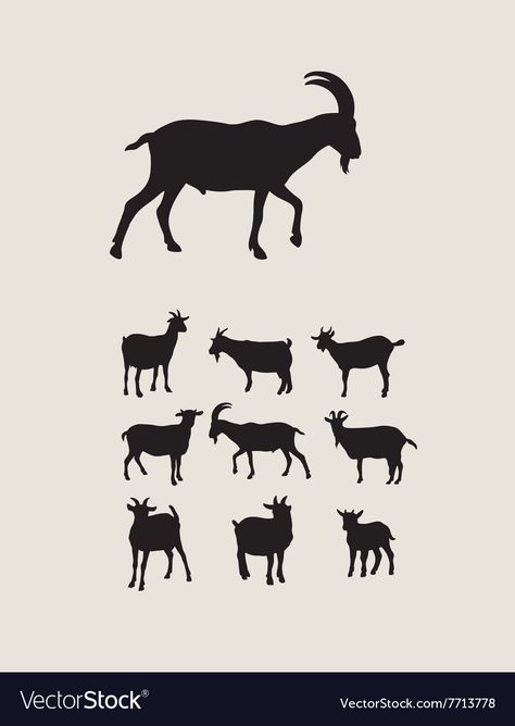 Goat Silhouette, Silhouette Illustration, Vector Design, High Res, Png Images, Goats, Adobe Illustrator, Moose Art, Vector Images