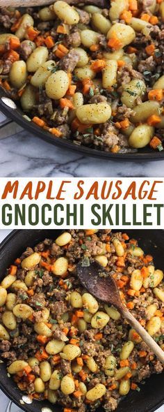 Maple Pork Sausage Recipes, Recipes With Maple Sausage, Sausage Gnocchi, Maple Sausage, Gnocchi Dishes, Clean Dinner Recipes, Sausage Recipes For Dinner, Sausage Dinner, Best Pasta Dishes