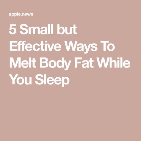 5 Small but Effective Ways To Melt Body Fat While You Sleep How To Burn Fat Quickly, Hot Oil Recipe, Melt Belly Fat, Diy Drinks, Eat This Not That, Ways To Burn Fat, Secret Boards, Exercise Routine, Tone Up