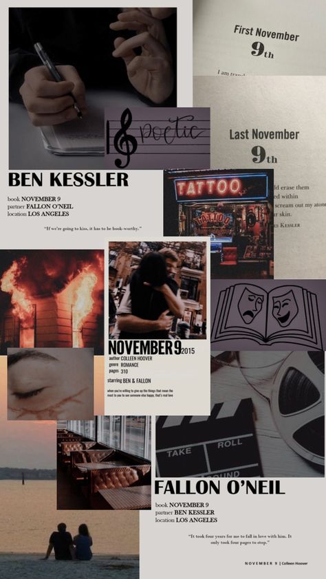 Fallon November 9, Pelo Aesthetic, Collage Quotes, Hoover Books, Book Collage, Retro Things, Colleen Hoover Books, Reading Notebook, 9 November