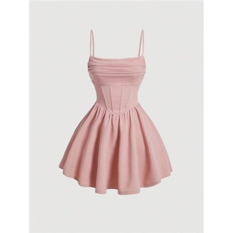 -Item Id 29535263.Html?Mallcode=1&Zeedropid=1656696 -Color: Pink -Style: Elegant -Pattern Type: Plain -Details: Backless, Ruched, Zipper -Neckline: Spaghetti Strap -Sleeve Length: Sleeveless -Type: Cami -Waist Line: High Waist -Hem Shaped: Flared -Length: Short -Fit Type: Regular Fit -Fabric: Medium Stretch -Material: Knitted Fabric -Composition: 95% Polyester, 5% Elastane -Care Instructions: Machine Wash Or Professional Dry Clean -Sheer: No -Lining: 100% Polyester **Open To Offers!!!** **Bundle Graduation Fits, Pink Hoco Dress, School Dance Dresses, Pink Dress Short, Court Dresses, Pink Homecoming Dress, Cute Dress Outfits, Elegant Pattern, Grad Dresses