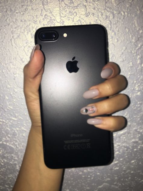 Iphone 7plus  matte blacks nails acrylic luxury fashion Iphone 7 Plus Black, Tessa And Scott, Matte Black Nails, Iphone Obsession, Zodiac Tattoo, Dragon Ball Wallpapers, Iphone Screen, Apple Phone, Nails Acrylic