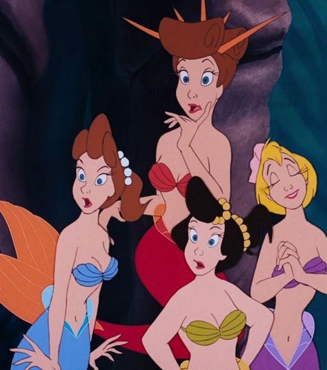 Ariel’s sisters in the Little Mermaid (1989) Daughters Of Triton, Minion Funny, Ariels Sisters, Parenting Funny, Texts Funny, Cartoons Disney, The Little Mermaid 1989, Epic Texts, Part Of Your World