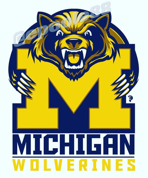 Eric Poole on Instagram: “My last collegiate redesign..until I get a good idea for another. 😄 #michigan #wolverines #goblue #michiganfootball #collegefootball…” African Sleeve Tattoo, Sports Theme Decor, University Of Michigan Logo, College Football Logos, Michigan Logo, Michigan Tattoos, Black Mask Aesthetic, Michigan Go Blue, Michigan Art