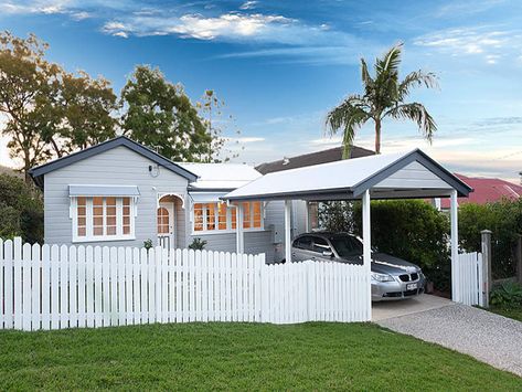 Fence and carport House Facade Renovation, Internal Staircase, Carport Addition, Facade Renovation, Double Fridge, Double Carport, Carport Garage, Pole Barn House Plans, Carport Designs