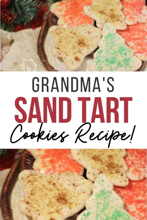 Sand Tarts Cookies Recipe Easy, Pennsylvania Dutch Sand Tart Cookies, Sand Tarts Old Fashioned, Sandtart Cookies Recipe, Sandtart Cookies, Sand Tarts Cookies Recipe, Sand Cookies Recipe, Sand Tart Cookies, Sand Cookies