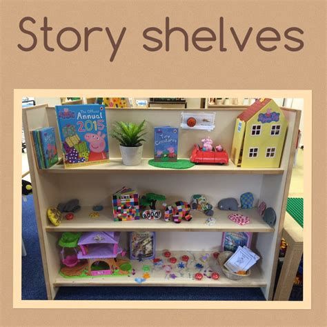 Preschool Library Center Set Up, Play Based Preschool Environment, Preschool Library Center Ideas, Preschool Library Center, Story Shelves, Library Preschool, Preschool Room Layout, Preschool Environments, Preschool Classroom Layout