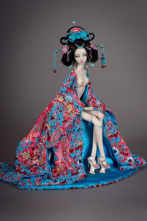 Gorgeous Empress Dowager Cixi, Marina Bychkova, Toy Labels, Empress Of China, Enchanted Doll, Ambitious Women, Figurative Artists, Russian Artists, Pretty Dolls