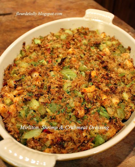 Fleur de Lolly: Mirliton, Shrimp and Crabmeat Dressing Mirliton Recipes, Seafood Dressing Recipe, Mirliton Recipe, Chayote Recipes, Shrimp Casserole, Seafood Dish Recipes, Cajun Creole Recipes, Roasted Vegetable Recipes, Cajun Cooking