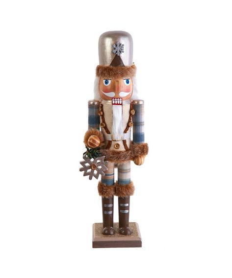 KurtAdler - Kurtadler - 15“ Rustic Glam Nutcracker Blue Plaid Outfit, Rustic Glam Christmas, Nutcracker Image, Kurt Adler Christmas, Plaid Outfit, Christmas Nutcrackers, Cluster Lights, Rustic Glam, Plaid Outfits