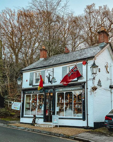 A Coven of Witches BurleY witch Shop Burley New Forest, Witch Village, Coven Of Witches, Georgian Fireplaces, York England, Witch Shop, Living In England, Village Shop, Log Fires