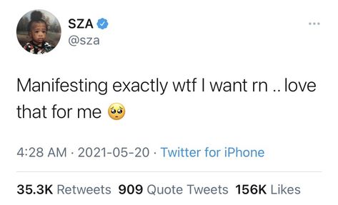 #sza #manifestation #twitter #quotes #twitterquote Manifestation Twitter Quotes, Sea Quotes Twitter, Sza Quotes Twitter, Sza Twitter Tweets, Dread Head Quotes Twitter, Szalations Quotes, Sza Tweets, Tiktok Twitter Quotes, Sza Quotes