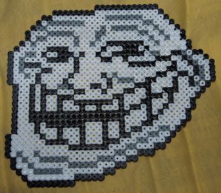 Heart Hama Beads: Troll Face Meme Melting Beads Patterns, Hama Beads Kawaii, Nerd Christmas, Rave Ideas, Easy Perler Beads, Bead Templates, Kandi Inspo, Pixel Beads, Easy Perler Beads Ideas