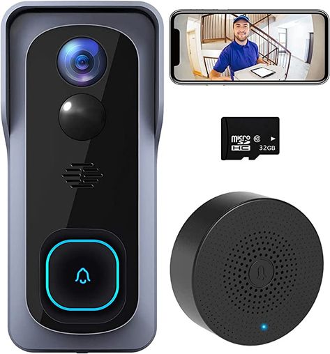 Video Door Phone, Bell Ringers, Doorbell Camera, Wireless Doorbell, Motion Detector, Smart Door, Door Bell, Wifi Wireless, Video Doorbell