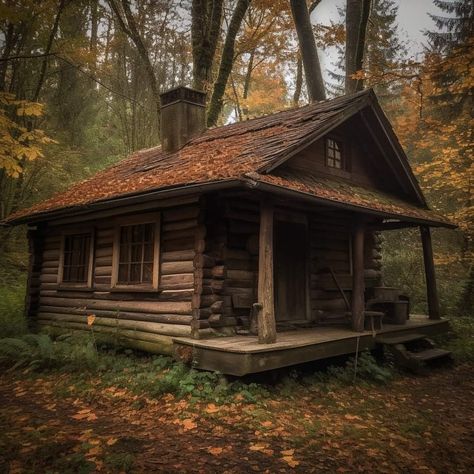 Old Log Cabin Interior, Tiny Rustic Cabin, Cabin Photography, Lakefront Cabin, Cosy Cabin, How To Build A Log Cabin, Log Cabin Interior, Little Cabin In The Woods, Log Cabin Rustic