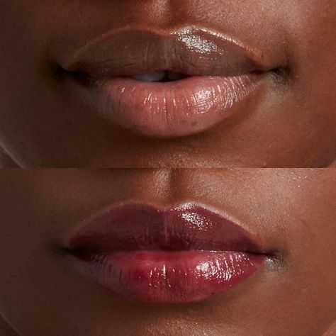 Glossier Lipstick, Color Lip Balm, Makeup For Hazel Eyes, Lip Gloss Colors, Colors For Skin Tone, Make Up Looks, Dark Lips, Dark Skin Makeup, Dark Skin Women