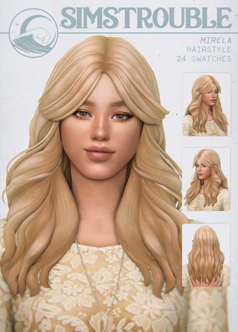 MIRELA by simstrouble | simstrouble on Patreon Simstrouble Hair Cc Patreon, Sims 4 Cc Patreon Simstrouble, Women Sims 4 Cc Hair, The Summer I Turned Pretty Sims 4 Cc, Sim4 Cc Hair Women, Sims Cc Hairstyles, Mm Cc Sims 4, The Sims 4 Mods Cc, Mody Do The Sims 4 Hair