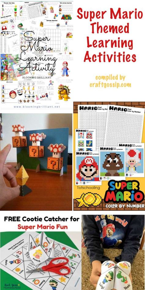 Mario Classroom, Stem Night, Mario Day, Video Game Crafts, Mario Crafts, Mario Coloring, Surviving Summer, The Super Mario Bros Movie, Super Mario Coloring Pages