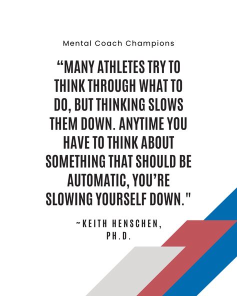 Overthinking can lead to slow reactions and getting in the way of you playing your best!! Learn to trust you reactions. ⁠ #mentalcoach #sportspsychologist #peakperformancecoach #successmindsets #mentalgame #sportspsychology Sports Psychology Quotes, Mental Coach, Sports Psychology, Mental Toughness, Psychology Quotes, Trust You, Learning To Trust, Psychologist, Trust Yourself