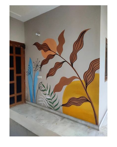 Boho Murals, Diy Wall Painting, Wall Painting Decor, Painting Decor, Bohemian Wall, Walls Room, Diy Wall, Abstract Art Painting, Landscape Paintings