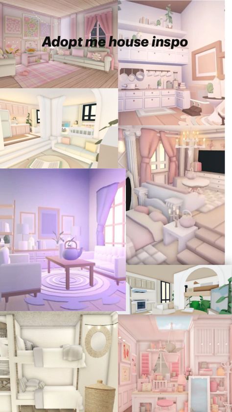 HII this is my taste in cute coquette adopt me house inspo based for adopt me and bloxburg Cute Aesthetic House, Adopt Me Small House Ideas, Blocksburg Room Ideas￼, Free House Design, Bloxburg Decals Codes Wallpaper, Adopt Idea, Aesthetic House, Bedroom Ideas Aesthetic, Small House Layout