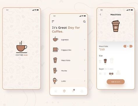Coffee Shop Menu Board, Clean Coffee, Cafe Website, Login Design, App Design Layout, Ux App Design, Ios App Design, Ui Design Trends, Design Café