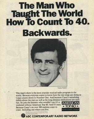 Casey Kasem's American Top 40......Filled many of my Sunday afternoons! "Keep your feet in the ground and keep reaching for the stars" Casey Kasem, Back In My Day, Wonder Years, This Is Your Life, New Rock, I Remember When, I Love Music, Top 40, Sweet Memories