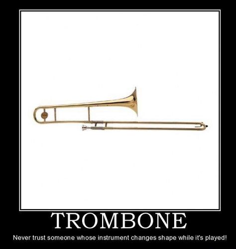 Trombone Jokes, Trombone Music, Marching Band Problems, Fun Gif, Marching Band Memes, Music Puns, Band Problems, Marching Band Humor, Musician Humor