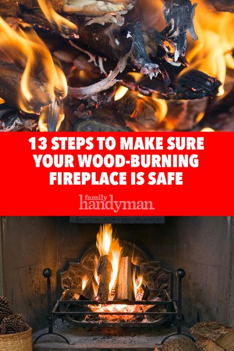 13 Steps to Make Sure Your Wood-Burning Fireplace is Safe Fireplace Guard, Metal Mesh Screen, Steeple Chase, Fireplace Damper, Fireplace Safety, Stacking Wood, Fireplace Glass Doors, Build A Fireplace, Fireplace Doors