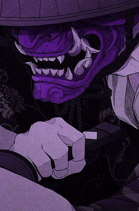 Oni Art, 480x800 Wallpaper, Black And Purple Wallpaper, Samurai Wallpaper, Dark Purple Wallpaper, Dark Fantasy Artwork, Simpsons Art, Abstract Art Wallpaper, Cool Wallpapers For Phones