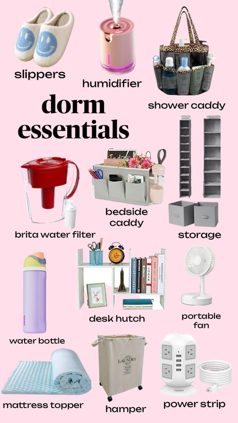 dorm essentials #dorm #dormlife #essentialsforschool #essentials #collegelife #college #collegeinspo Dorm Room Shopping List, Shower Caddy College, College Dorm List, Dorm Shower Caddy, Dorm Packing, Dorm Room Essentials List, Dorm Necessities, College Items, College Dorm Checklist