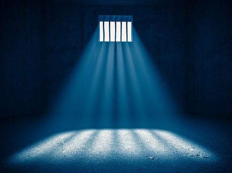 Interior of a prison, light from a barre... | Premium Photo #Freepik #photo #background #light #3d #wall Prison Set Design, Gacha Prison Background, Jail Background, Prison Background, Prison Bars, Red Wall Paint, Jail Bars, Marble Pattern Texture, Black Abstract Background