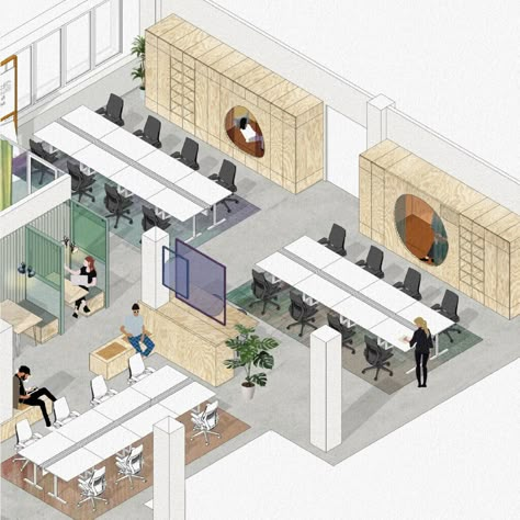 Office Workplace Interior Design, Office Illustration Design, Office Illustration, Human Resources Management, Coworking Space Design, Ceo Office, Interior Office, Office Plan, Box Creative